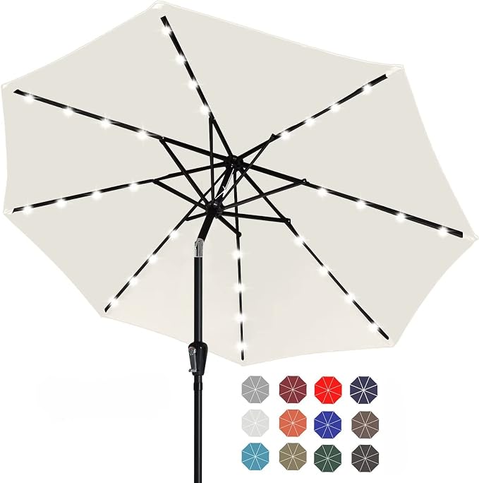 ABCCANOPY Durable Solar Led Patio Umbrellas by ABCCANOPY