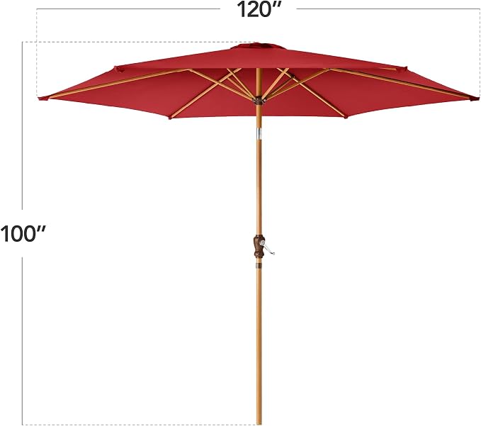 Best Choice Products 10ft Market Umbrella, Outdoor Sun Shade - Image 2