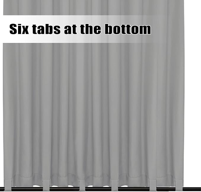 Easy-Going Outdoor Curtains for Patio 1 Panel, 150x84 inch, Light Grey | - Image 4