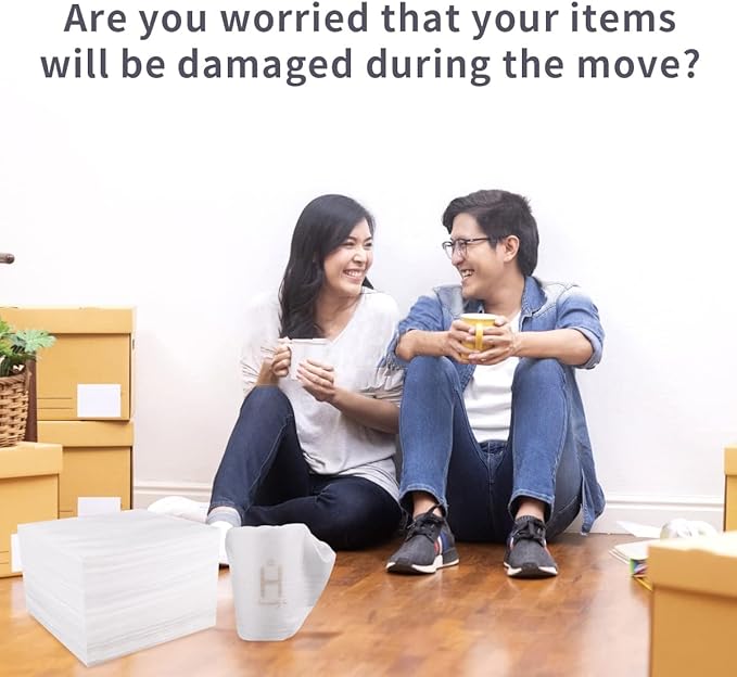 260pcs Moving Supplies, 4 Sizes Foam Pouches(7.5" x 7.5". 7.5" x 12" .12" x12" 14" x 14". 60pcs fragile labels) for Moving and Storing,Making Packaging and Transportation Easier.
