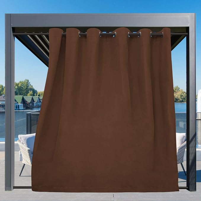 Easy-Going Outdoor Curtains for Patio 1 Panel, 110x84 inch, Weatherproof - Image 3