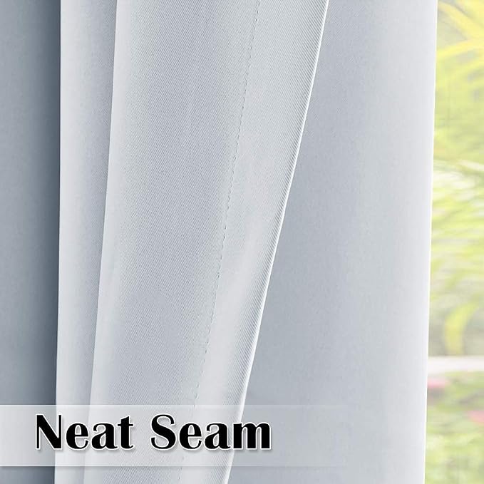 Outdoor Patio Curtains W70 x L84 Inch Greyish White, 1 Panel | Deck Curtains - Image 4