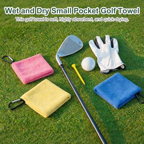 3Pcs Golf Ball Towel 5.5"x5.5" - Image 4
