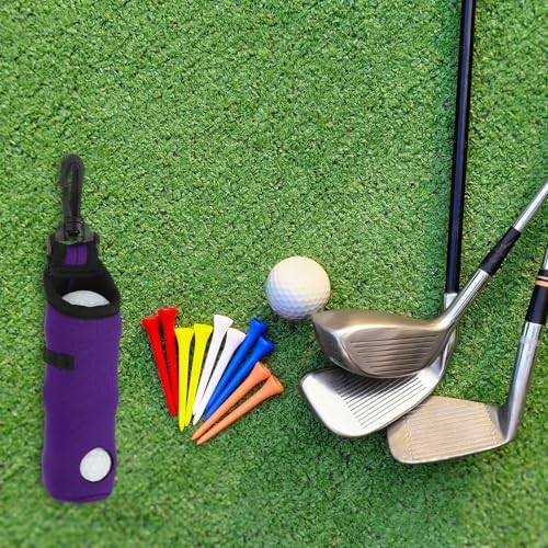 uxcell Golf Ball Carry Bag, Waist-Mounted Storage Bag Neoprene Golf Tee Holder - Image 6