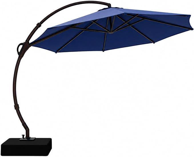 Outdoor Patio Umbrella with Base included, 11 FT Deluxe Curvy Cantilever - Image 9