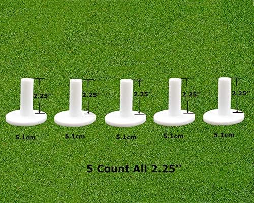 FINGER TEN Rubber Golf Tees for Mats 5 Pack by FINGERTENSport