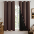MIULEE Dark Brown 100% Blackout Curtains by MIULEE