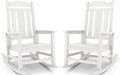 SERWALL Outdoor Rocking Chairs Set of 2, HDPE Rocking Chair Outdoor by SERWALL
