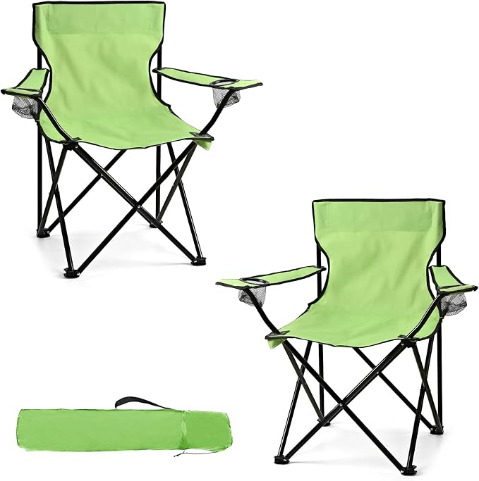 WEIDIORME 2 Pack Lightweight Camping Chairs by WEIDIORME