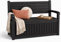 100 Gallon Wood-Grain Storage Bench, Waterproof & Lockable, Doubles as Bench by MAIUSCOLI