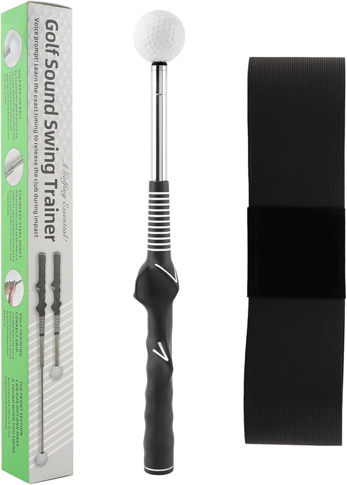 Golf Swing Practice Stick – Retractable Aid: Fix Rhythm Fast, Stop Slicing/Hooking, Indoor/Outdoor Use | Skip Frustration, Boost Consistency (Right-Handed)