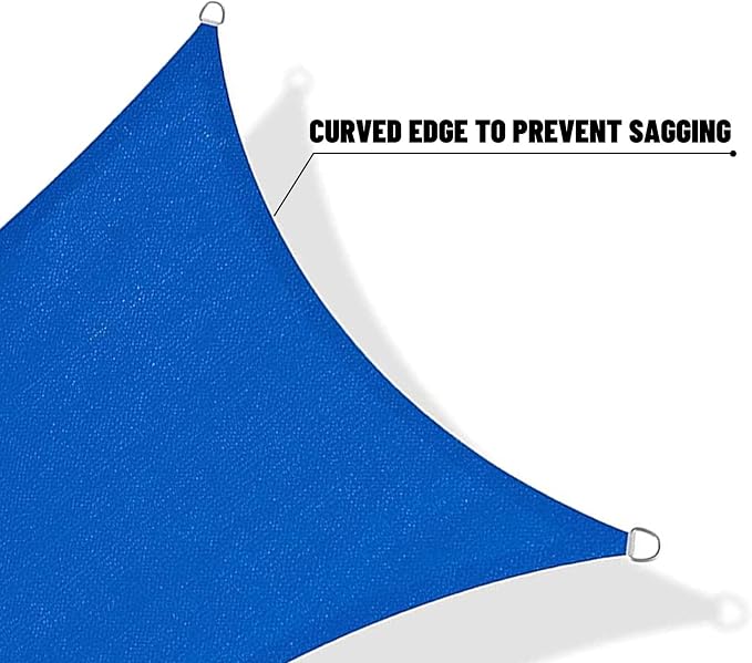 SUNNY GUARD 10' x 13' Rectangle Shade Sail 95% UV Block Outdoor Canopy | Sun - Image 7