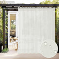 MIULEE Ivory Waterproof Outdoor Sheer Curtains by MIULEE