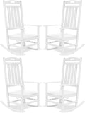 Outdoor Rocking Chair Set of 4, All-Weather Resistant Poly Lumber Rocker Chair by Adiromoti