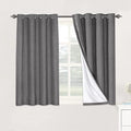 H.VERSAILTEX Linen Blackout Curtains 45 Inches Long 100% Absolutely Blackout by HVERSAILTEX