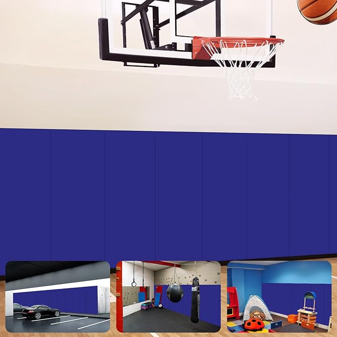 Gym Padding Wall Mount Protection Pad Wall Mats for Gym Padding 2" Thick Foam Gym Pads for Safety Wall Padding, Waterproof Durable Wall Padding for Kids Colorful Wall Pad