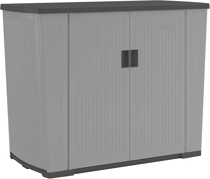 Suncast XL Outdoor Storage Cabinet, 130 Gal, Peppercorn Gray by Unknown