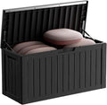 90 Gallon Waterproof Resin Deck Box, UV Resistant Outdoor Storage by KFY