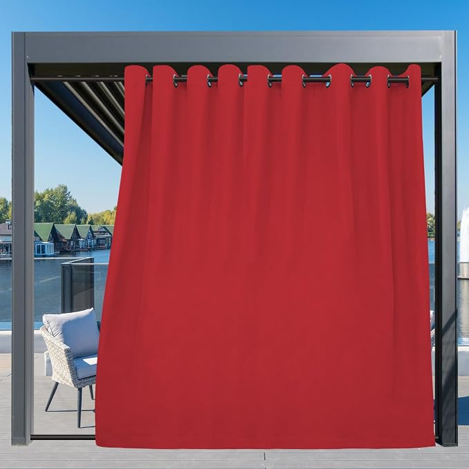 Easy-Going Outdoor Curtains for Patio 1 Panel, 150x96 inch, Weatherproof - Image 3