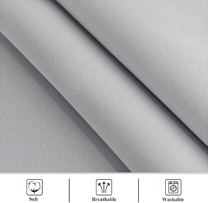 Blackout Summer Shades Blinds W100 x L95 Inch Silver Grey, 1 Panel | Blackout - Image 6
