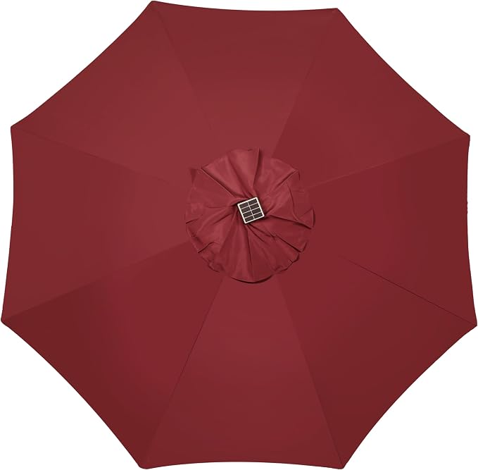 9 ft Solar Umbrella, 32 LED Lighted Patio Umbrella, Table Market Umbrella - Image 4