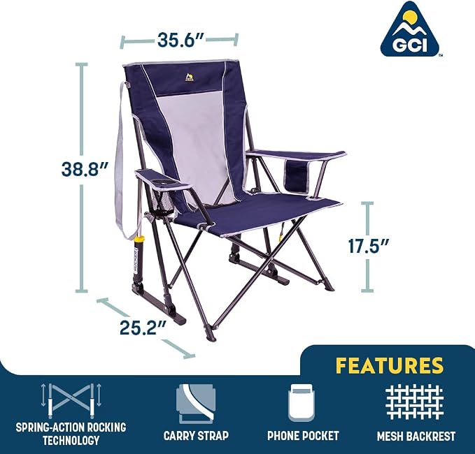 GCI Outdoor Comfort Pro Rocker Camping Chair - Image 3