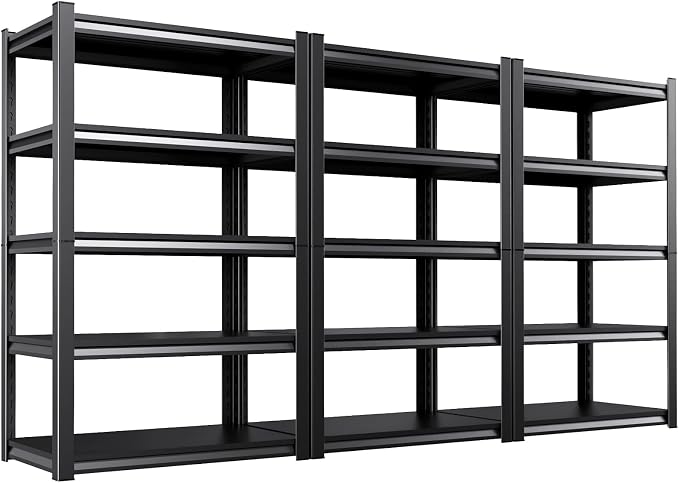 71.2''H Storage Shelves, Garage Shelving, Adjustable Heavy Duty Shelving Unit by KORVENA