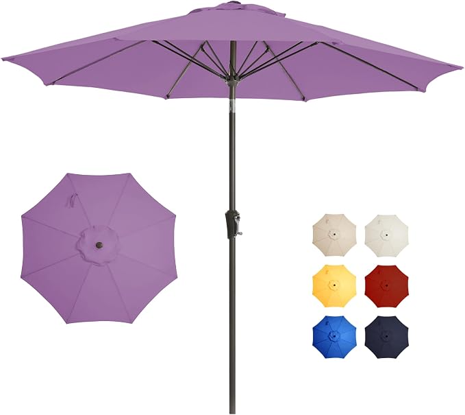 Patio Umbrella 9FT Outdoor Umbrella Patio Table by GREFORG