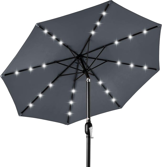 Best Choice Products 10ft Solar Polyester LED Lighted Patio Umbrella w/Tilt by Unknown
