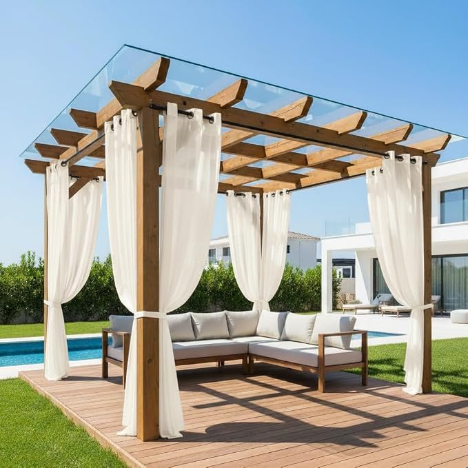 Semi Voile Sheer Outdoor Curtains - Image 8