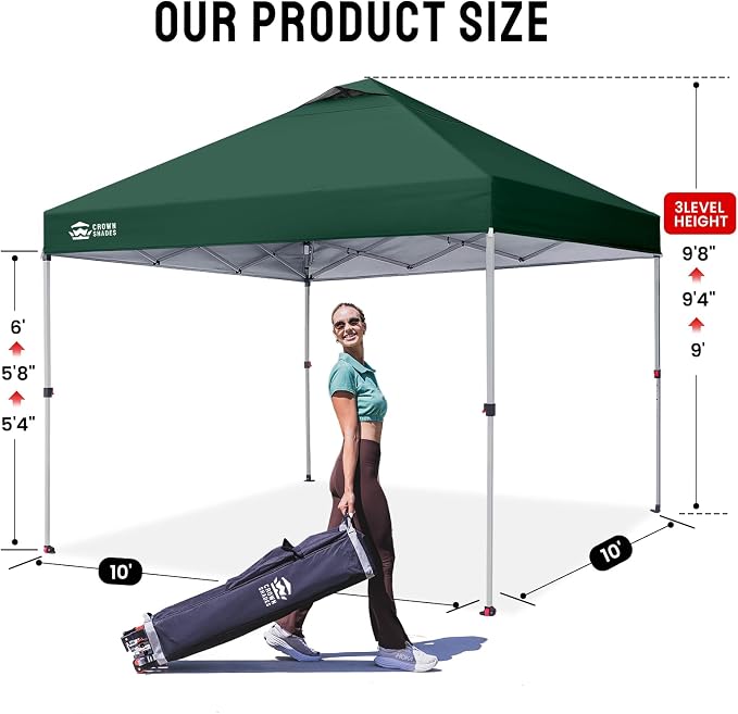 CROWN SHADES 10x10 Pop Up Canopy Tent - Image 6