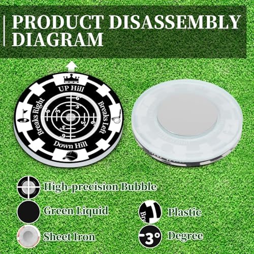 Golf Green Reader, 2 Pack Golf Ball Marker Hat Clip - Image 6