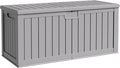 Flamaker 250 Gallon Resin Deck Box, XXL Waterproof Storage Box by Flamaker