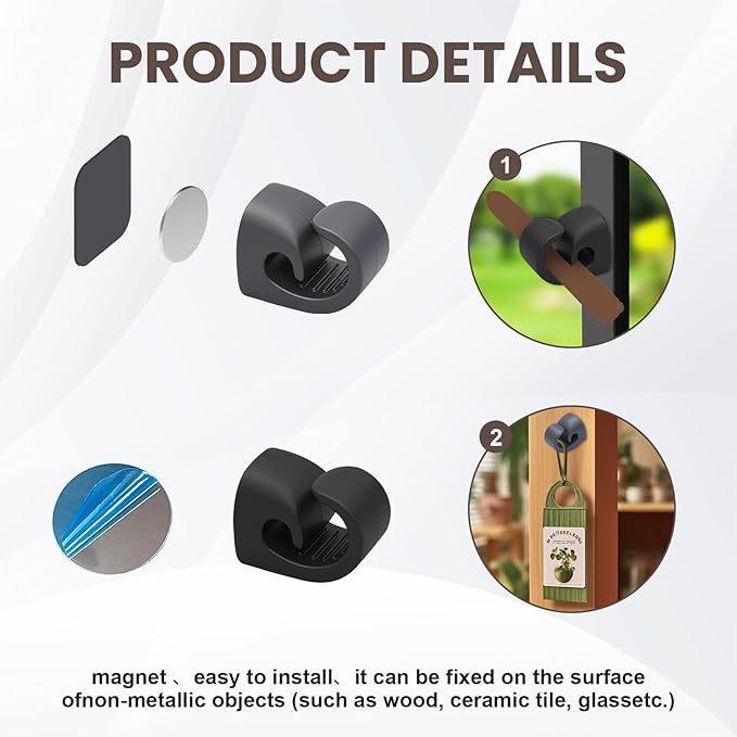 2 PCS Magnetic Holder for Golf Cart, Adjustable Silicone Clip for 20-70 Ring Gauge, Powerful Neodymium Magnetic Mount with Metal Pads, Golf Cart Accessories for Golfing, Fishing, Grilling