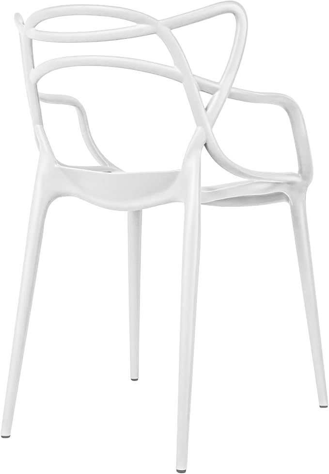 2xhome Modern Dining Chair | Stackable Indoor or Outdoor Entangled Side Chair | - Image 7