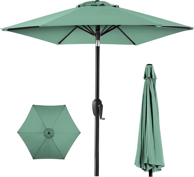 Best Choice Products 7.5ft Heavy-Duty Round Outdoor Market Table Patio Umbrella by Unknown