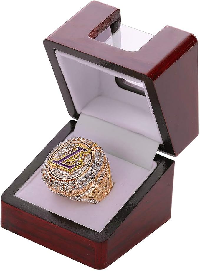 NW Championship Ring Display Case Single Box Real Wood |Single Stand 1 Slot| Gift for Sports Fans