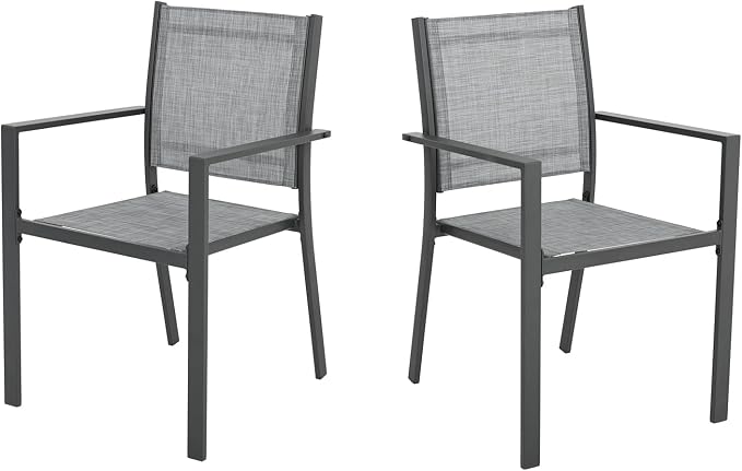 Patio Dining Chairs, All-Weather High-Resilience Textilene Outdoor Dining Chair - Image 9