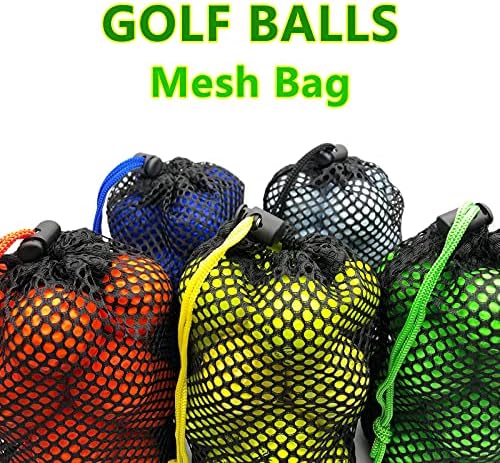 JKL 5 Pack Small Golf Ball Bags, Golf Mesh pouch, Sports Net, Round Storag - Image 3