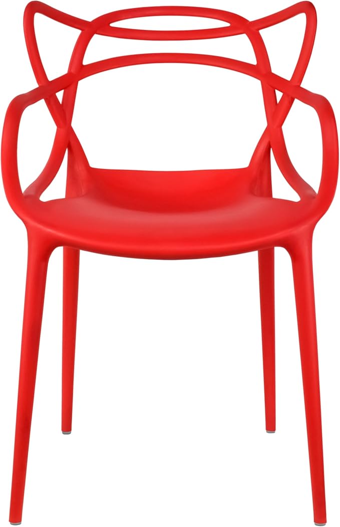 2xhome Modern Dining Chair | Stackable Indoor or Outdoor Entangled Side Chair | by 2xhome