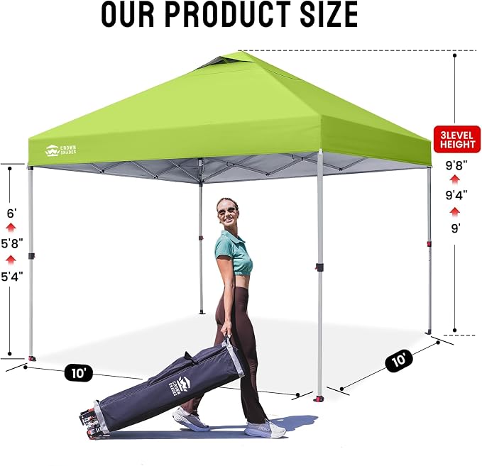CROWN SHADES 10x10 Pop Up Canopy Tent - Image 6