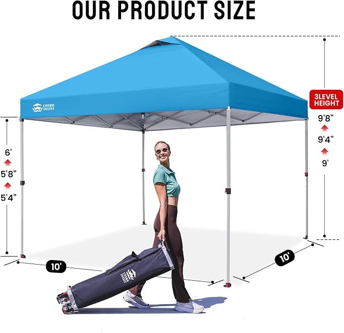 CROWN SHADES 10x10 Pop Up Canopy Tent - Image 6