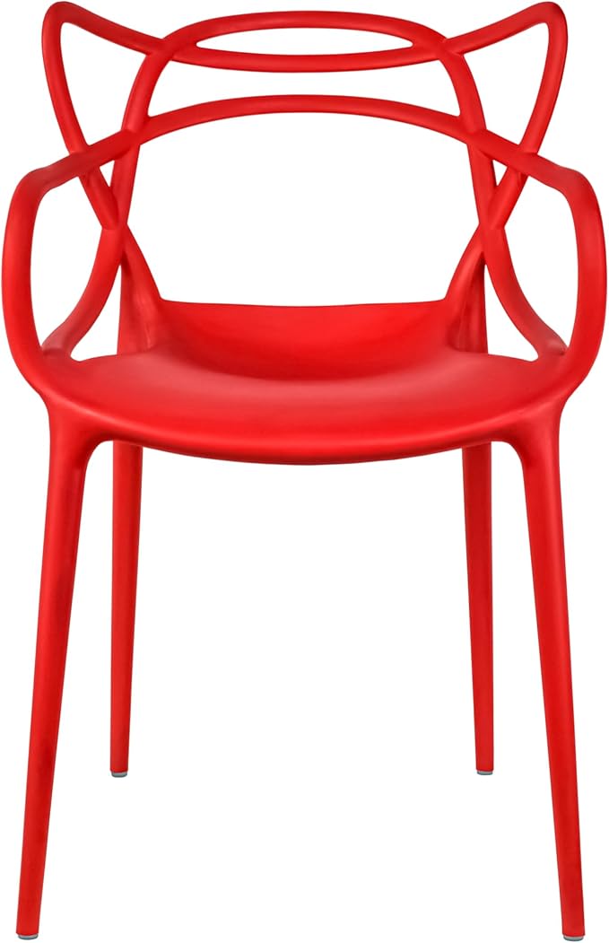 2xhome Modern Dining Chair | Stackable Indoor or Outdoor Entangled Side Chair | - Image 5