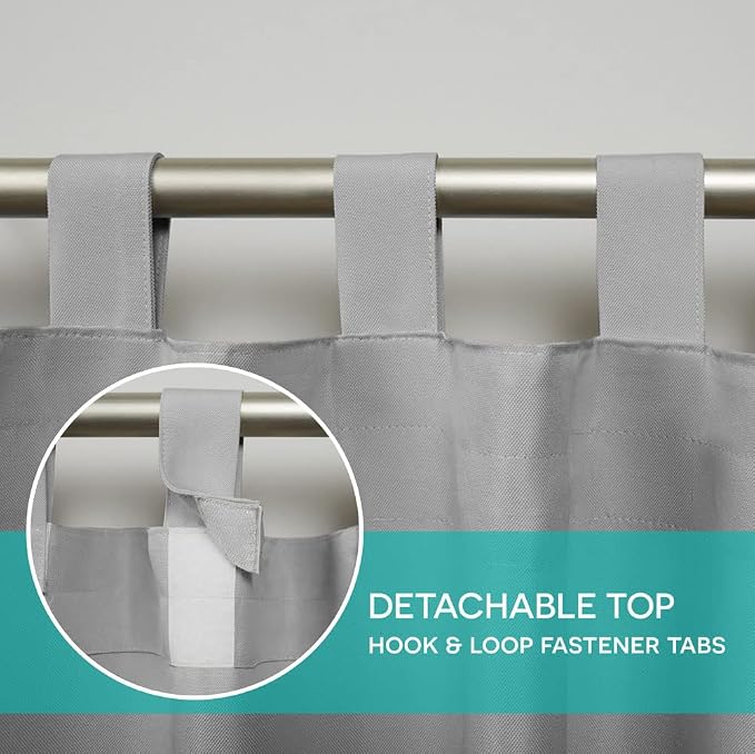 EXCLUSIVE HOME Cabana Solid Indoor/Outdoor Light Filtering Hook-and-Loop Tab - Image 12