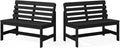 SERWALL Armless Outdoor Bench, All Weather HDPE Porch Bench, 2 Pack, Suitable by SERWALL