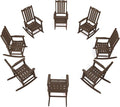 THOEOE Outdoor Rocking Chairs Set of 8, Oversized Patio Rocking Chair | HDPE by THOEOE