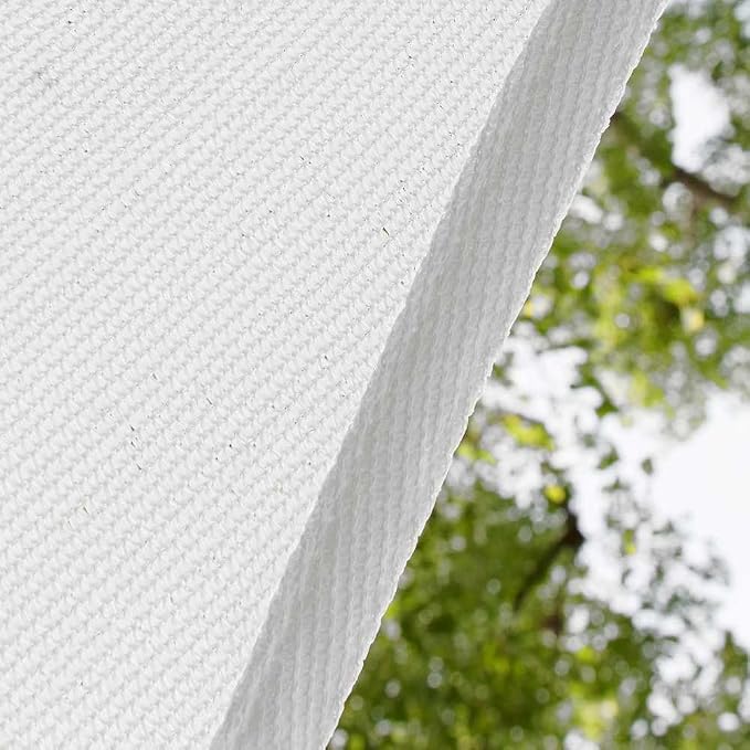 Amgo Custom Size 8' x 24' White Rectangle Square Sun Shade Sail UPF50+ - Image 9