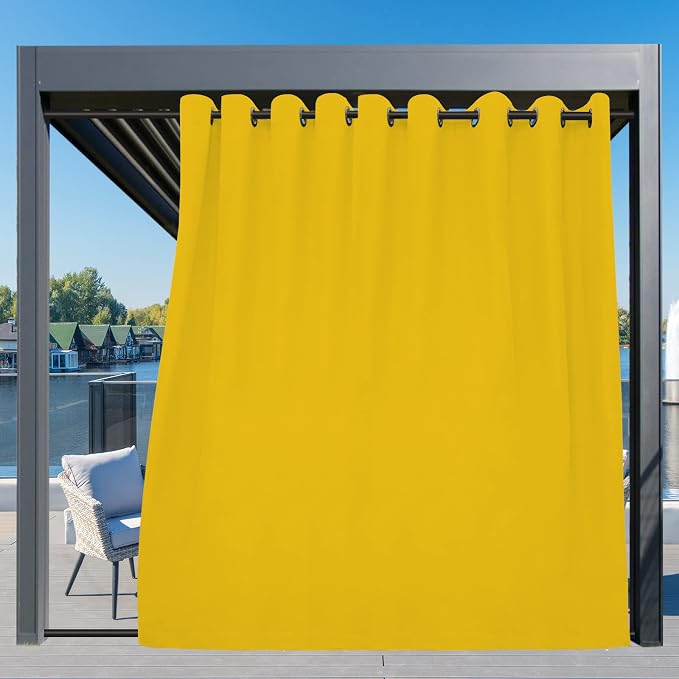 Easy-Going Outdoor Curtains for Patio 1 Panel, 150x84 inch, Weatherproof - Image 3