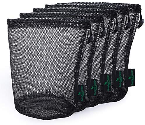 iBasingo 10pcs/lot Black Mesh Bag Nylon Sack Durable Drawstring Net Bag Small - Image 3