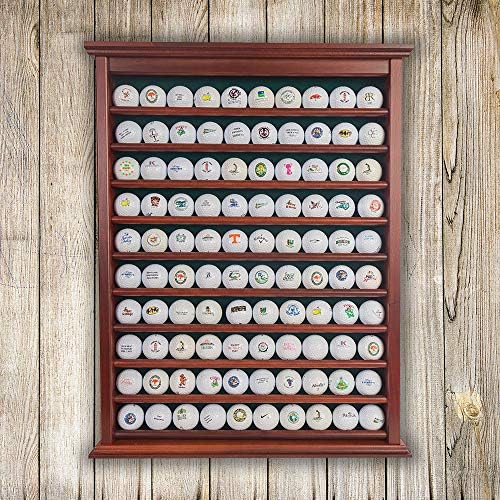 Golf Ball Display Case | Holds 100 Golf Balls | Handcrafted Solid Wood | Four - Image 3